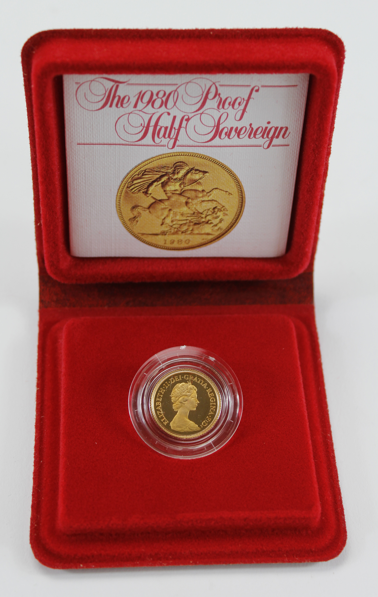 Half Sovereign 1980 Proof FDC boxed as issued