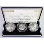 Three coin Silver proof collection 1994 "Allied Invasion of Europe" FDC boxed as issued