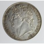 Halfcrown 1820 George IV garnished shield, S.3807, GVF, hairlines.