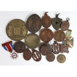 Mixed lot of medallions etc. (19) various types includes Shooting, Swimming, Masonic etc