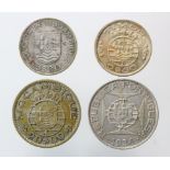 Portuguese Colonial silver (4): Mozambique: 5$00 1935 VF, 10$00 1936 nEF, and 20$00 1960 laquered