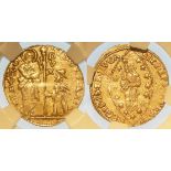 Italian State, Venice, gold Zecchino of Ludovico Manin (1789-97), FR-1445, slabbed NGC AU55.