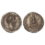 Roman Imperial, Marcus Aurelius (161-180 AD) AR Denarius, Rome mint, Mars in military dress issue of