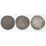 Elizabeth I silver Shillings (3) Fair to Fine.