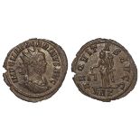 Carinus billon Antoninianus, Rome Mint 283 AD. Reverse: AEQVITAS AVGG, Aeguitas stg. l. holding