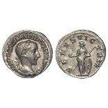Gordian III silver Denarius, Rome Mint 241-242 AD. Reverse: VENUS VICTRIX, Venus stg. l. holding