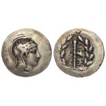 Antique copy of an Ancient Greek Herakleia ad Latmon Tetradrachm (Sear 4453).