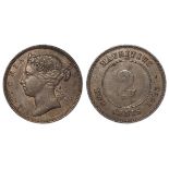 Mauritius Two Cents 1883 nEF, scarce in this grade.
