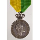 Sweden - silver medal Oscar II, long and faithful service for the Royal Patriotic Society