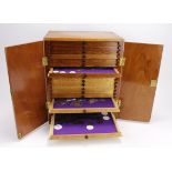 GB & World Coins, a large assortment housed in a 20-drawer lockable wooden coin cabinet (key in