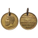 British Commemorative Medalet, bronze d.19mm: Indian & Colonial Exhibition 1886, GEF with lustre.