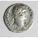 Roman Imperial, Domitian silver denarius, Minerva type, Rome Mint 92-93AD, 3.27g, cleaned GF