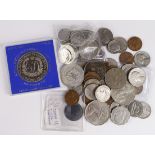 World Coins (70) 18th-20thC assortment including 155g mixed silver, also USA coins noted Indian Head