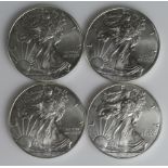 USA Walking Liberty Dollars (4) All 2018 Unc