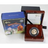 Fifty Pence 2019 gold proof "Wallace & Gromit" FDC boxed as issued