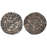 Henry VII silver Groat, facing bust class I with open crown, mm. lis-rose dimidiated (42). Spink