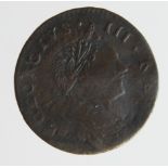 Evasion Farthing 1773, crude, thin flan, 1.43g, slight crease and slightly porous, where struck up