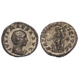 Roman Imperial, Julia Maesa (218-224 AD) AR Denarius, Rome mint, Felicitas sacrificing type RIC