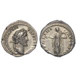 Roman Imperial, Antoninus Pius (138-61 AD) AR Denarius, Rome mint, Apollo holding lyre type, 141-3