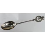 Lusitania interest - sterling silver (hallmarked 1909) spoon, bowl engraved "Lusitania", with