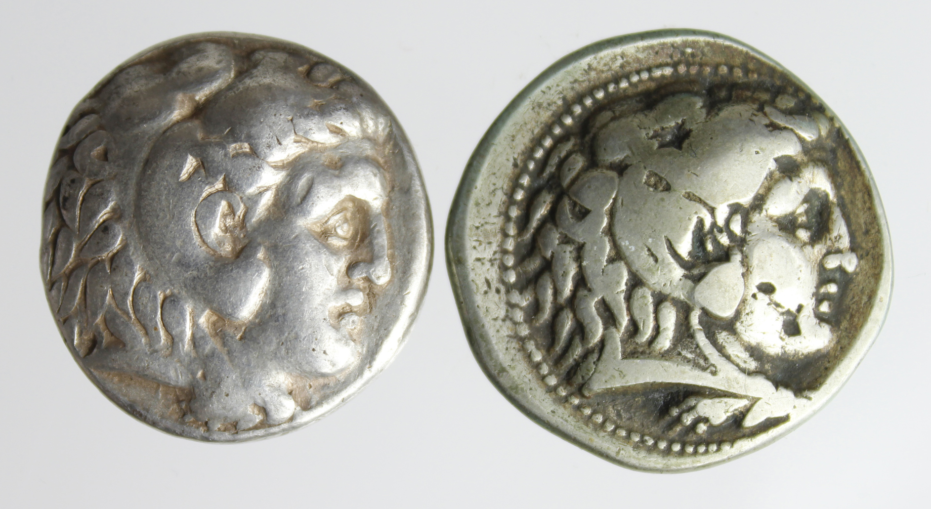 Ancient Greek, Alexander the Great silver tetradrachm 16.90g, Fine, along with a forgery of