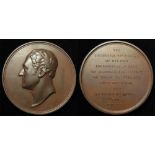 Railwayana: British Commemorative Medal, bronze d.62mm: William Huskisson, Memorial 1830, (medal) by