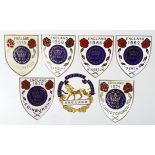 British Empire & Commonwealth Games, England Team Badges (7) 1958-1978, one earlier undated.