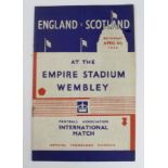 England v Scotland at Wembley programme - 4th April 1936