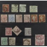 GB - various used QV surface printed etc - 4d carmine SG62 (cat £450), 6d lilac SG84 (cat £140),