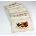 Silks, French souvenirs, Regimental, better designs, original collection (approx 33 cards)