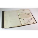 GB - Postal History collection c1843 to 1948 in binder, approx 125 items with about 50% addressed to