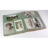 Original mixed selection in distressed album (approx 158 cards)