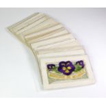 Silks, Belgium souvenirs, Regimental, better designs original collection (approx 32 cards)
