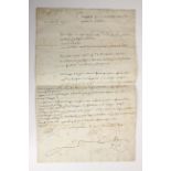 Louis XIV (1638-1715). An original manuscript French document, signed by King Louis XIV, written