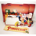 Disney interest. A group of twelve Disney cardboard shop displays for Disney Video products (some