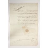Louis XIV (1638-1715). An original manuscript French document, signed by King Louis XIV, written