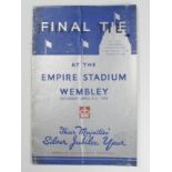 F A Cup Final programme - Sheffield Wednesday v West Bromwich Albion 27th April 1935