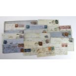 GB - Postal History selection including several fronts, various postmarks inc London double