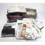 Large plastic crate of loose stamps (1000's) well filled stockbooks, Covers, etc. Heavy (Buyer
