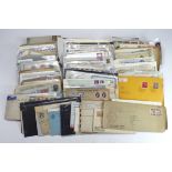 Plastic crate packed with various Covers, FDC's, Commemorative, Commercial, etc. World mix.