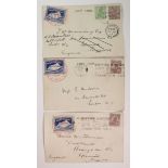 Mount Everest 1924 Expedition postcards (x3) all with Base Camp cancel on Mount Everest label. 2