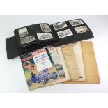 Motoring / Motor Cycling interest - original late 1920's and 1930's photo album and Programmes