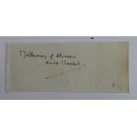 Montgomery of Alamein Field Marshal, signed sheet from autograph book. From the Lucy Morton