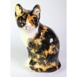 Winstanley Cat. Hand made and painted with cathedral glass eyes. Size 4. Signed. Height 24cm
