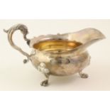 Victorian silver cream jug, hallmarked 'CS&HS, Birmingham 1893', height 8cm, weight 5.7 oz. approx.
