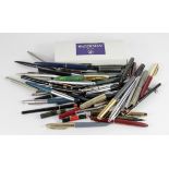 Pens & Pencils. A collection of approximately thirty-five fountain pens, pencils, etc., including