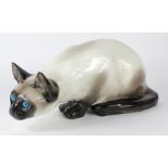 Kensington Pottery Cat. Rare, Pre 1965. Hand made, hand painted. Designed by Jenny Whinstanley.