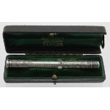 Samson & Mordan ornately engraved silver retractable Propelling Pen & Pencil marked S. Mordan,