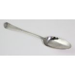George II silver Hanoverian pattern table spoon, engraved to handle 'E.C. 1748', hallmarked 'MD (