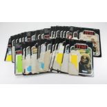 Star Wars. Thirty-Four Star Wars Return of the Jedi Action Figure backing cards by Kenner (used)